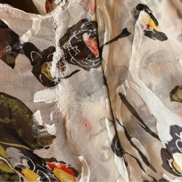 Grey Jason Wu Silk Dress Spaghetti Straps Midi Ruffles Tiered Cream 8 - Picture 13 of 15